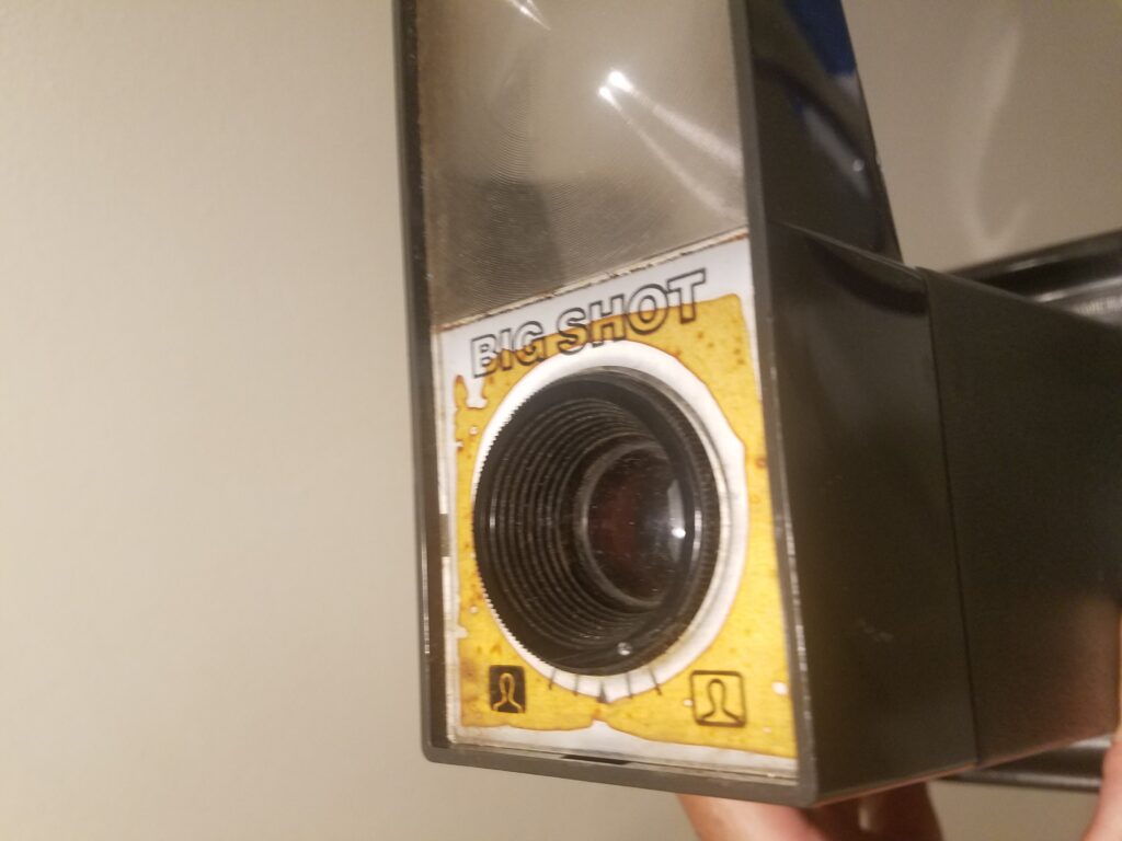 Andy Warhol polaroid camera of choice -- the Big Shot with a bit of dust and character